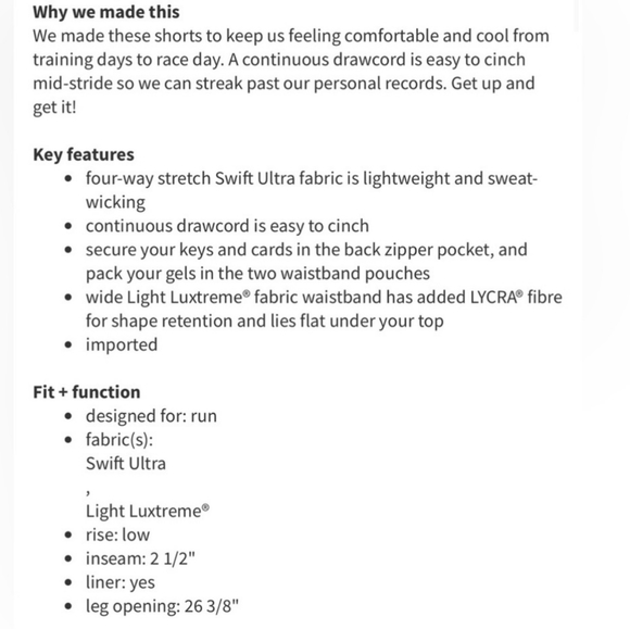 Lululemon RunSpeed Short 4-way Stretch Ace Spot Lullaby Black Sz6 - Picture 11 of 11